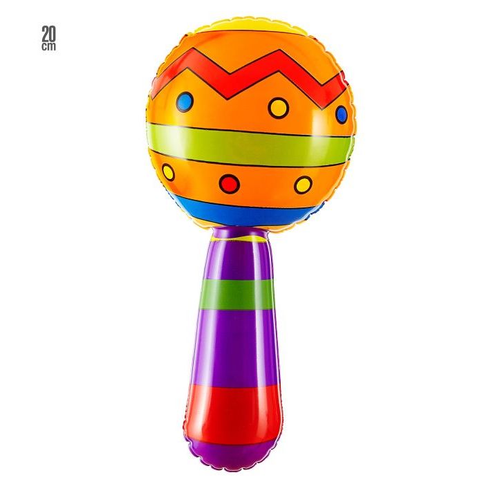 Mexikansk Uppblåsbar Maracas med Ljud - 20 CM