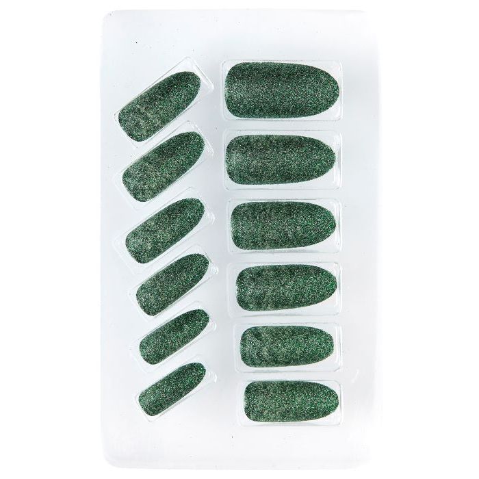 Gröna Falska Naglar Självhäftande