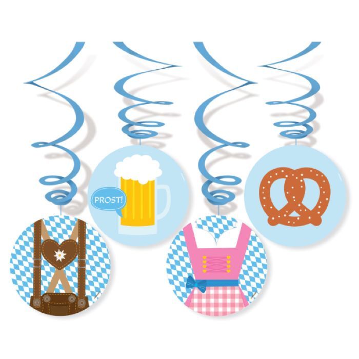 Swirls med oktoberfestmotiv 4x - 80 cm