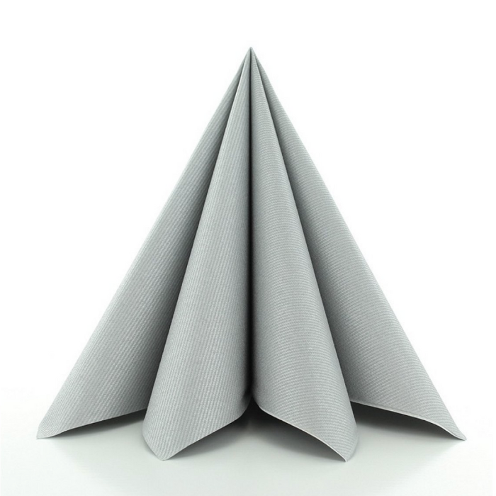 Luksus servietter sølv 12x - 40x40 cm