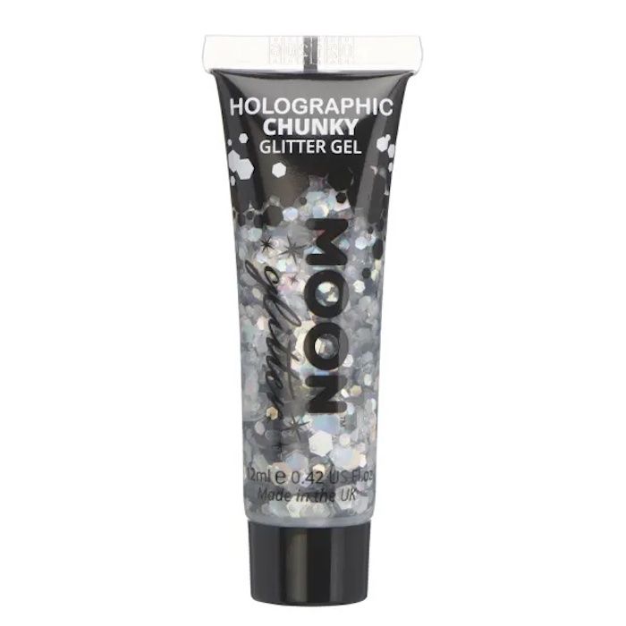 Holografisk Chunky Glitter Gel Silver - 12 ml