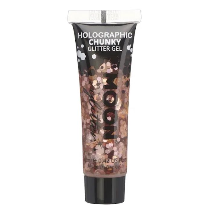 Holografisk Chunky Glitter Gel Rose Gold - 12 ml