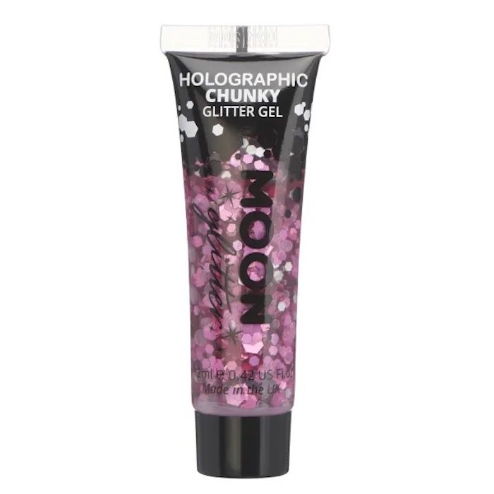 Holografisk Chunky Glitter Gel Rosa - 12 ml