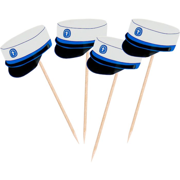 Blå Studenterhue Madpinde 30x - 7,5 cm