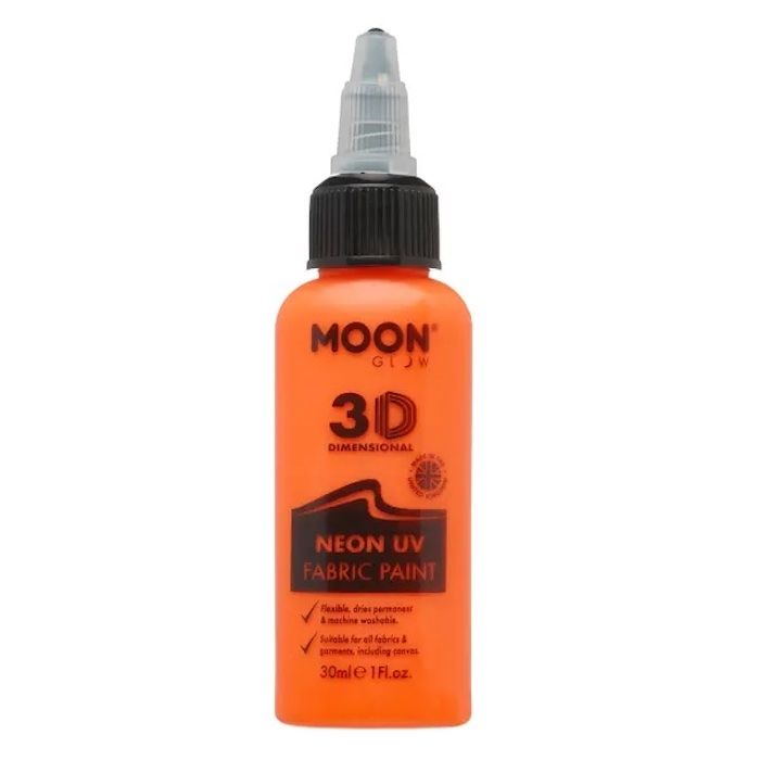 Neon UV Textilfärg Orange - 30 ml