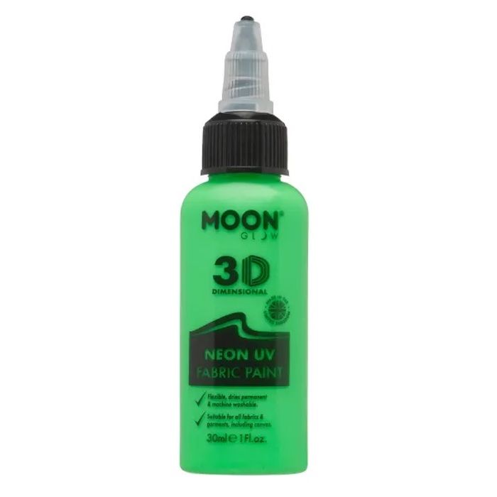 Neon UV Textilfärg Grön - 30 ml