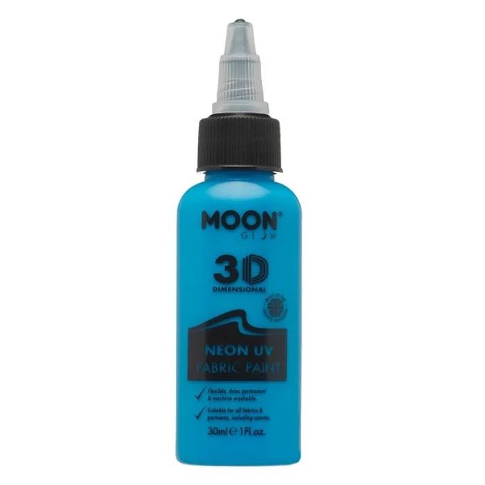 Neon UV Textilfärg Blå - 30 ml