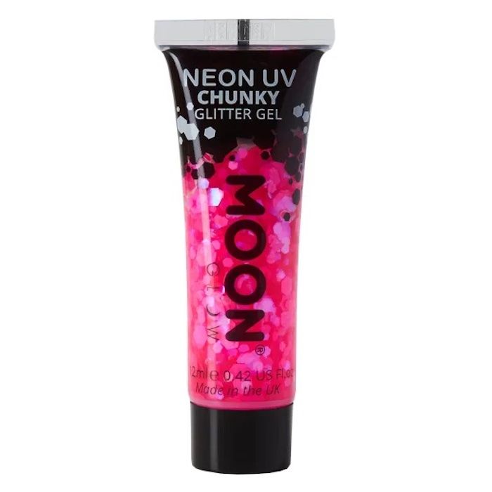 Neon UV Chunky Glitter Gel Magenta - 12 ml