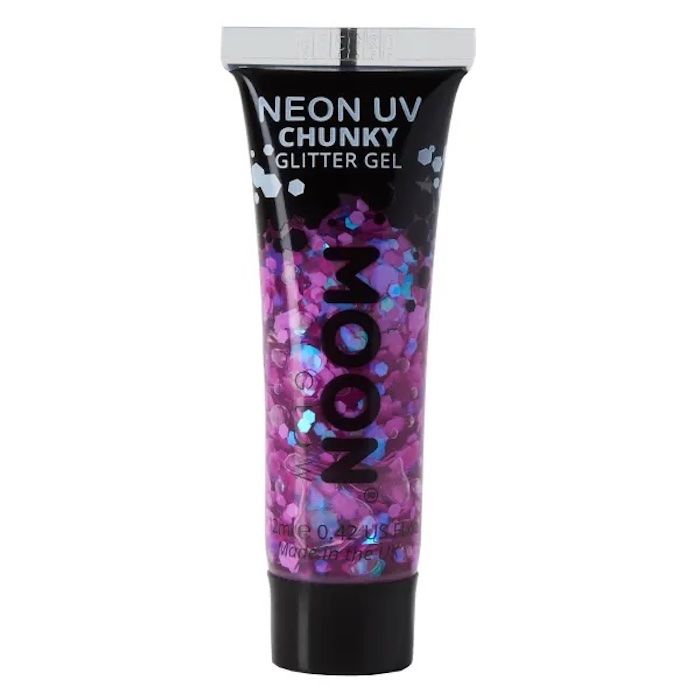 Neon UV Chunky Glitter Gel Lila - 12 ml