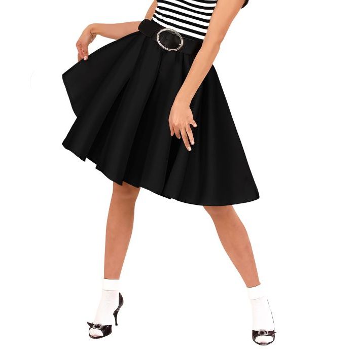 Svart rock'n'roll kjol - Onesize