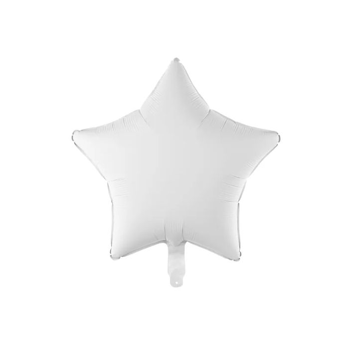 Folieballon stjerne hvid 48 cm