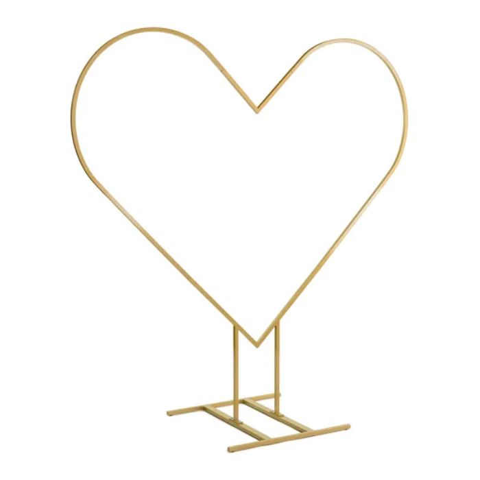 Hjerteformet backdrop stativ 2 m guld 