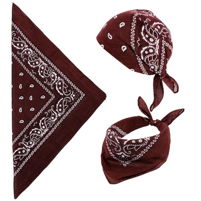Brun Bandana - 55 x 55 cm
