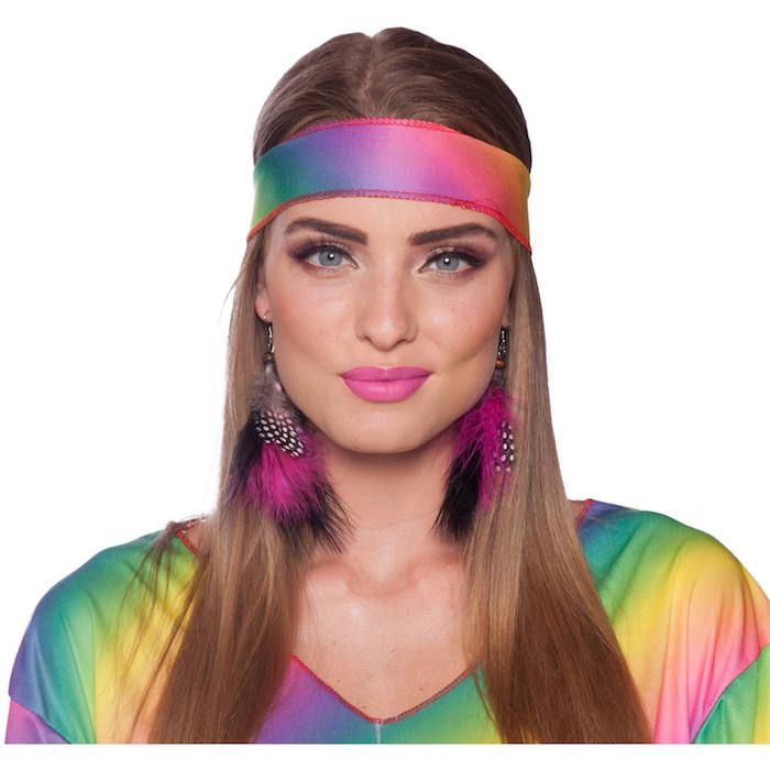 Hippie fjer øreringe 