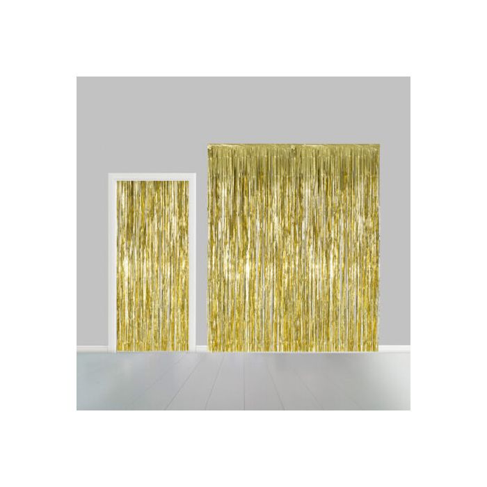 Guld Glittergardin 100 x 240 cm