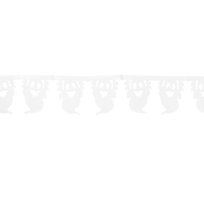 Vit spökpappers girlang - 6 m