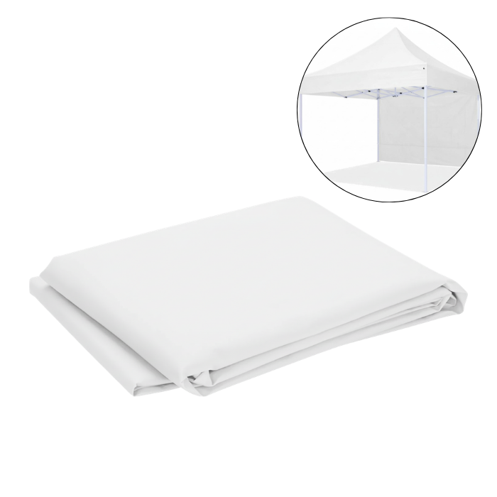 Sidevæg til pavillon 3x2 m hvid