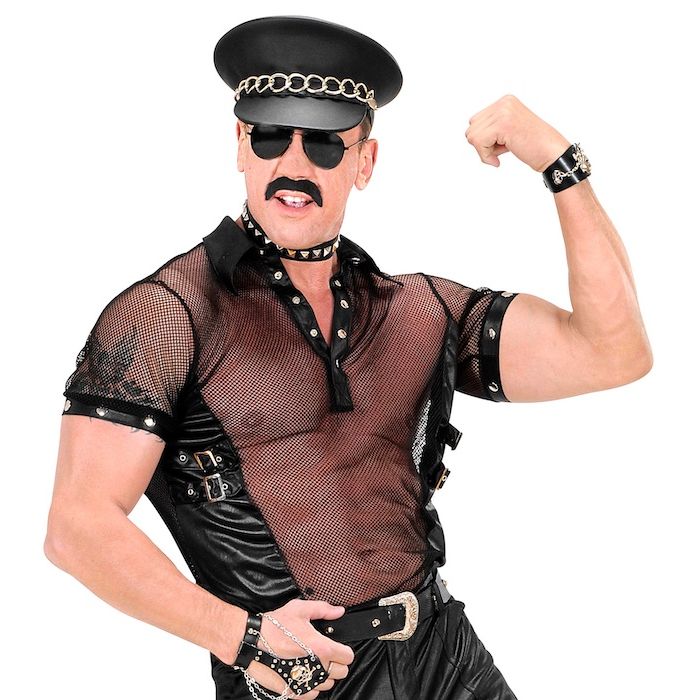 Rock T-shirt nät läderlook