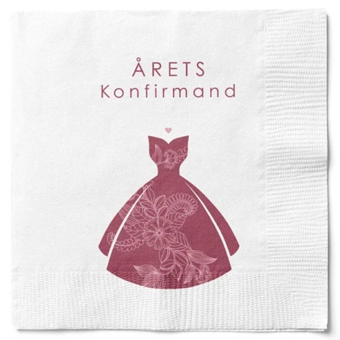 Servetter årets konfirmand tjej 20x Det Gamla Apoteket