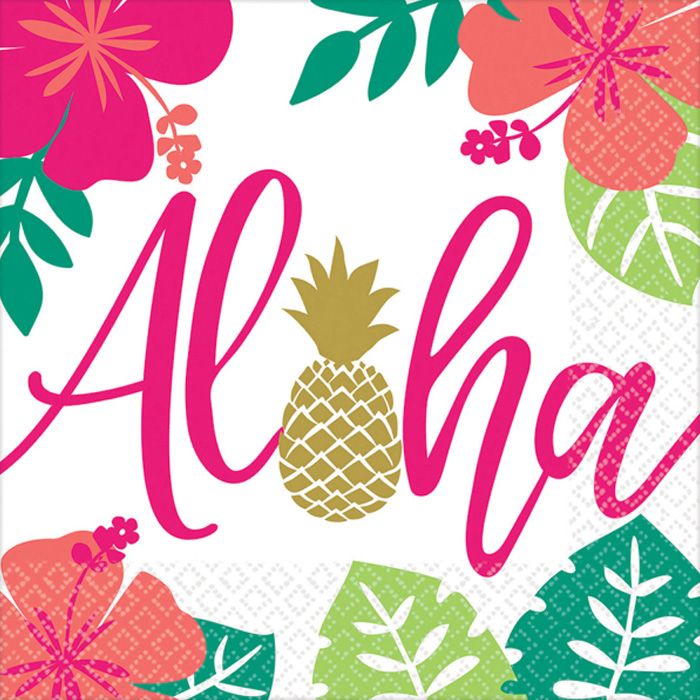 Aloha Hawaii Servetter 16x - 33 x 33 cm