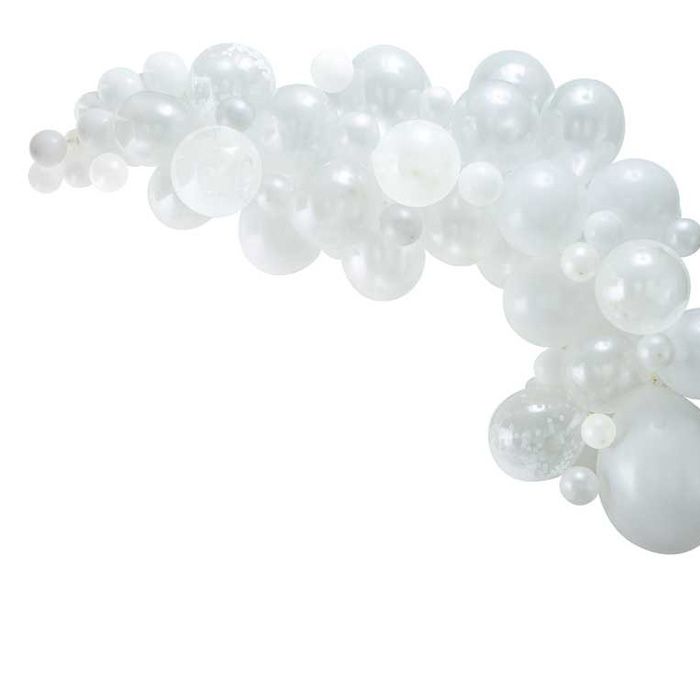Ballongbåge i Pärlvitt