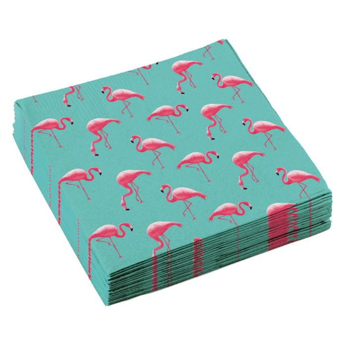 Flamingo Servetter 20x - 33x 33 cm