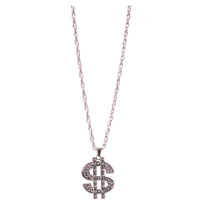 Silver dollar halsband