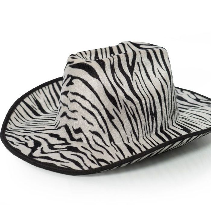 Zebra cowboyhatt