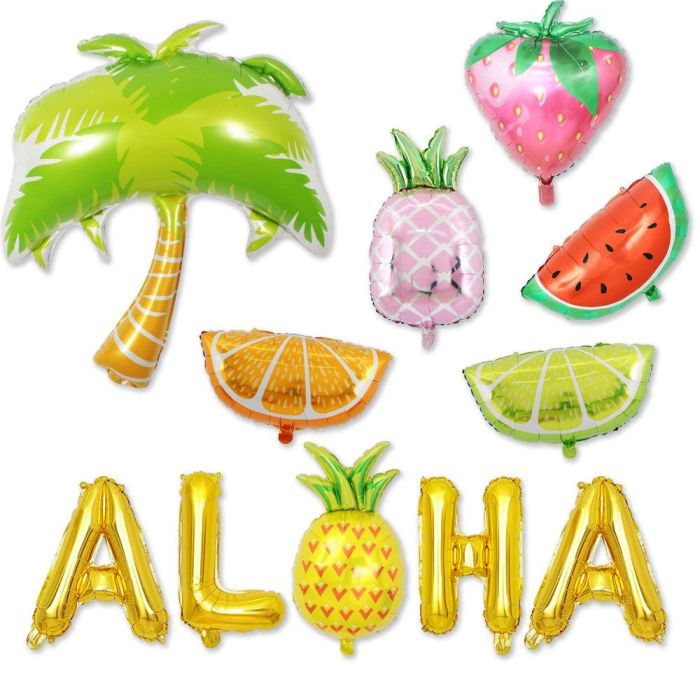 Folieballonger set Hawaiitema