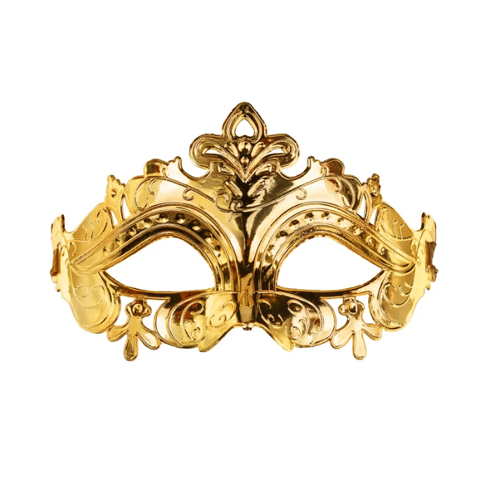 Guld festmaske 17x9 cm