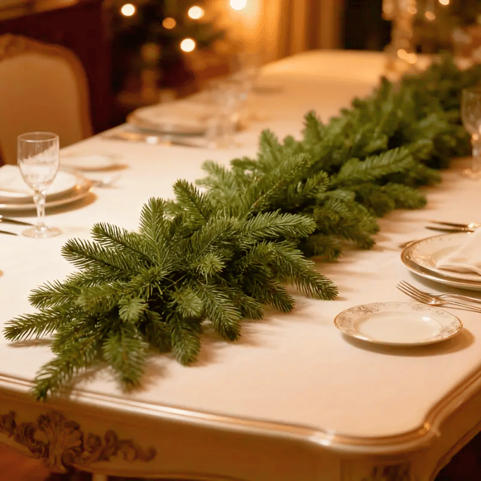 Kunstgjord gran girlang - 2,7 meter