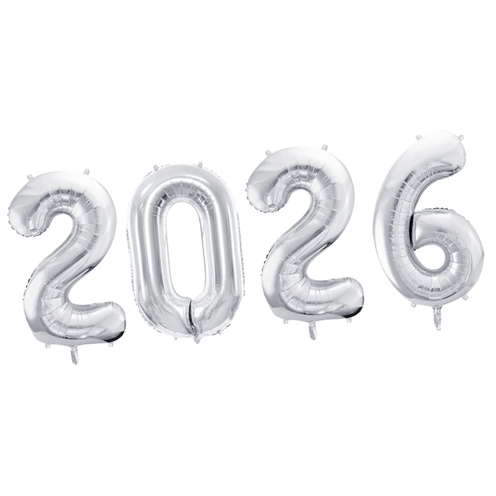 2025 Folieballong Silver - 86 cm