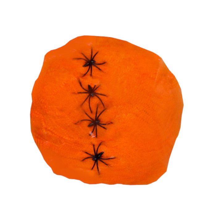 Orange spindelväv med spindlar - 60g