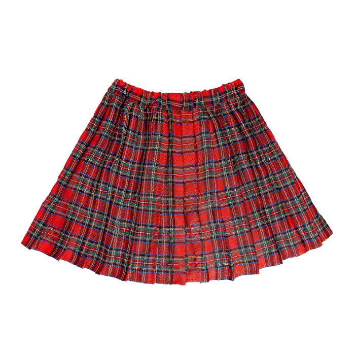 Skotsk röd tartan kjol