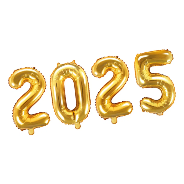 2025 Siffra Ballong Guld - 35 cm