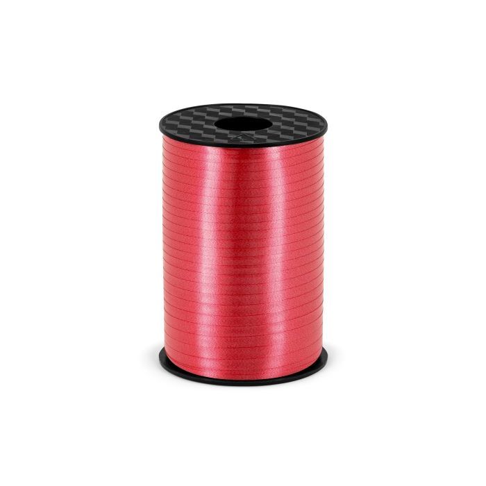 Röd plastband - 5 mm x 225 m