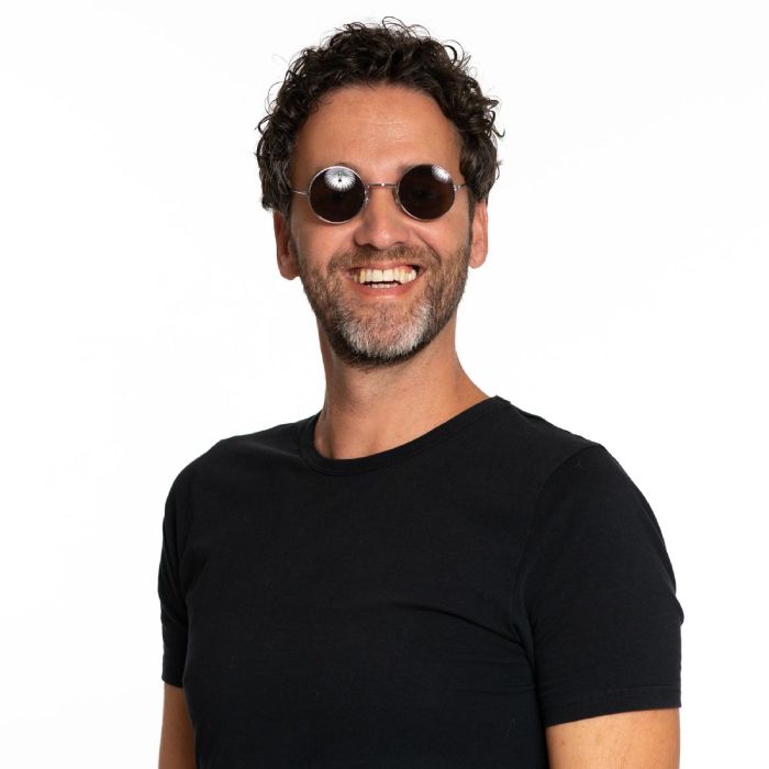 Runde Lennon solbriller brun