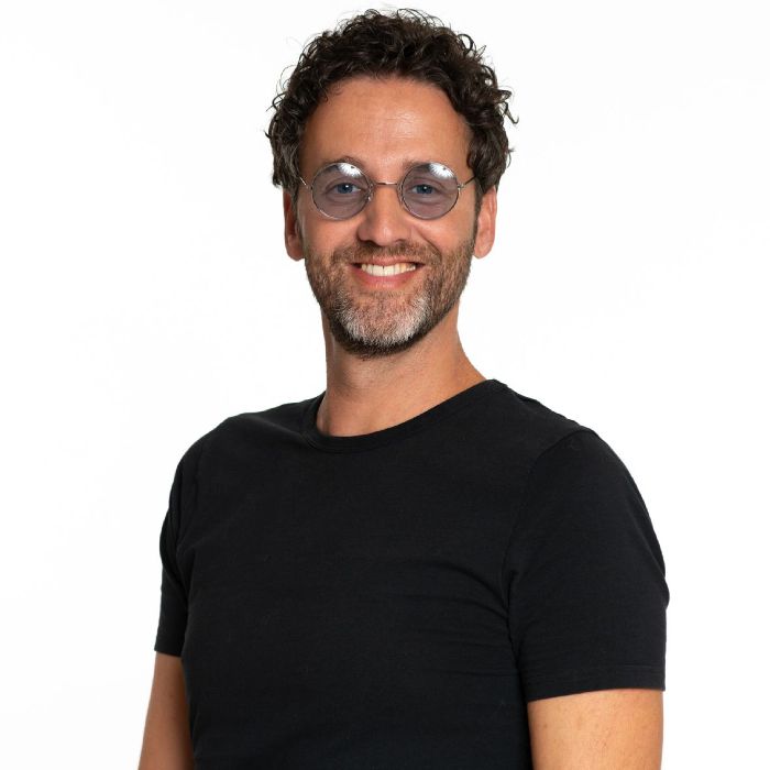 Runda Lennon-solglasögon blå