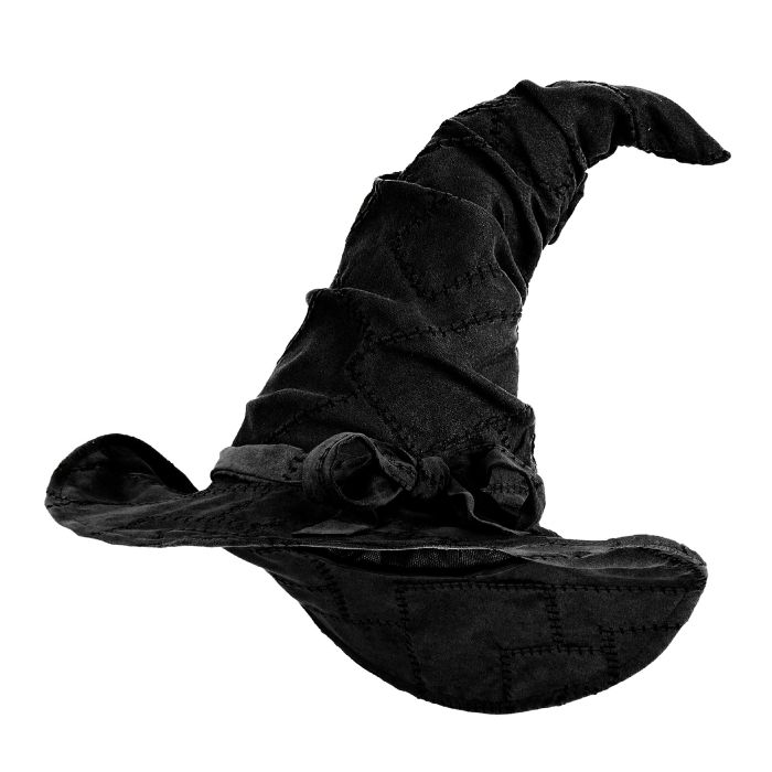 Trollkarls häxhatt med mocka-look svart unisex