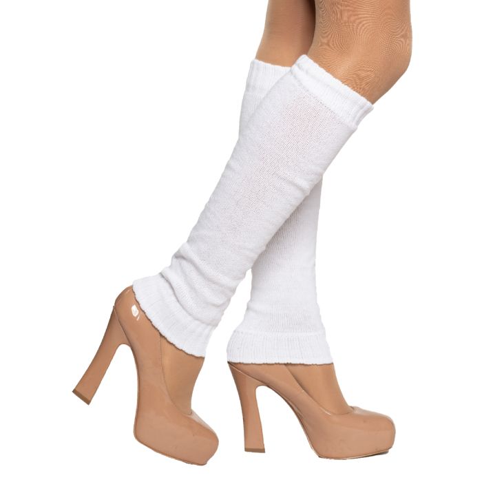 Benvärmare för kvinnor one-size vit