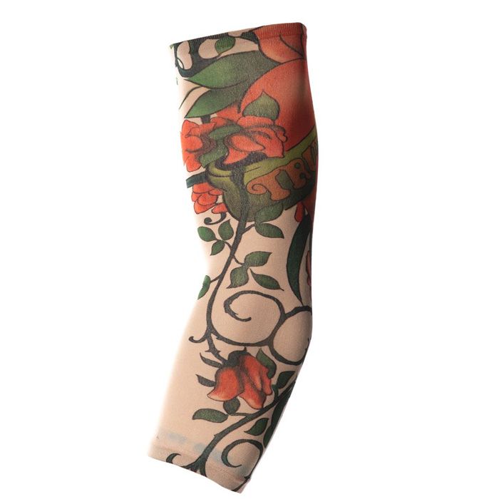  Röda rosor tatuering ärm 