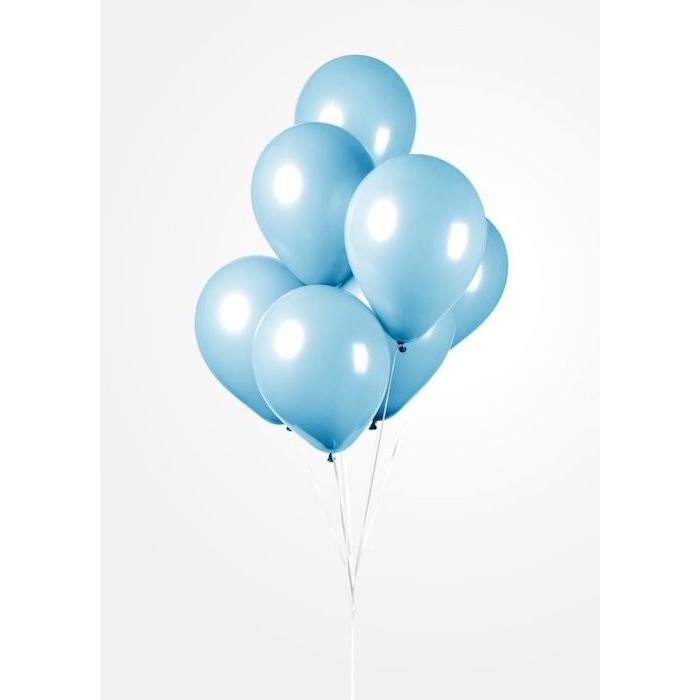 Ljusblå ballonger 50x - 30 cm