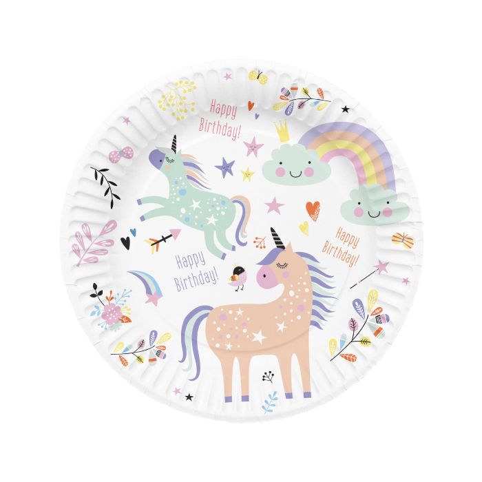 Papperspilar med unicorn-motiv 8x - 23 cm