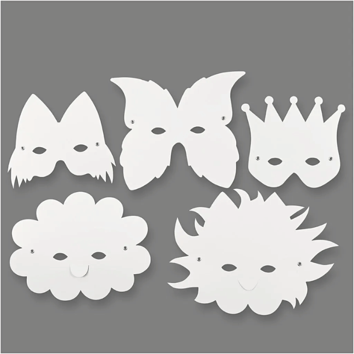 DIY måla själv masker 5x - 15-20 cm