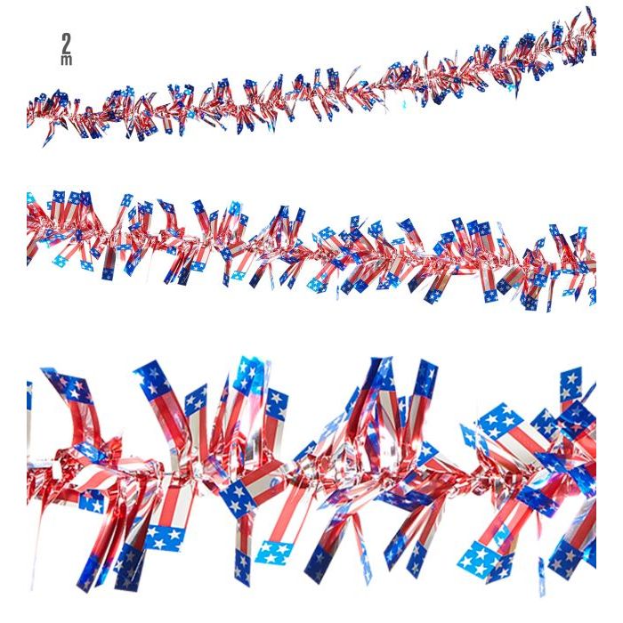 USA lametta girland - 2 m