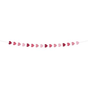 Rosa Hjärt Girland - 3 m