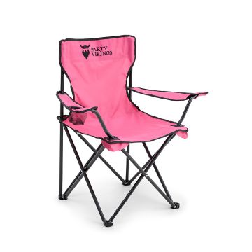 Festivalstol rosa inkl. kopp-hållare campingstol