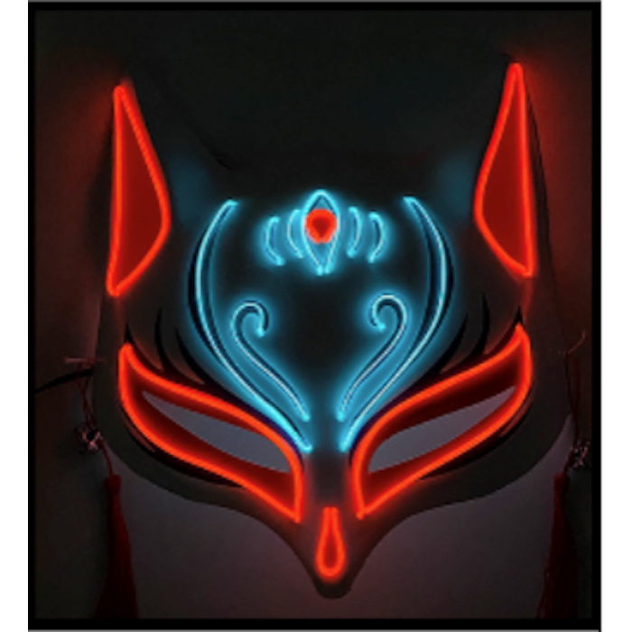 Japansk katt LED-mask som lyser i mörker 
