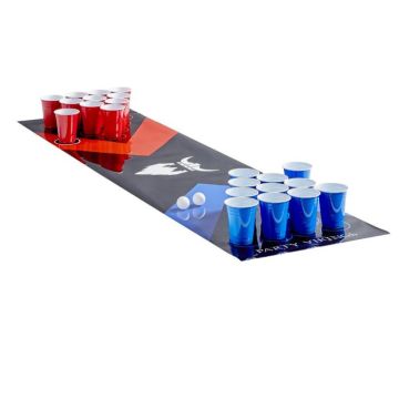 Beer Pong Bane Set PartyVikings - inkl. Duk, muggar & Beer pong bollar