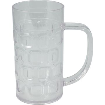 Ölkrus med handtag och präglad design 500 ml